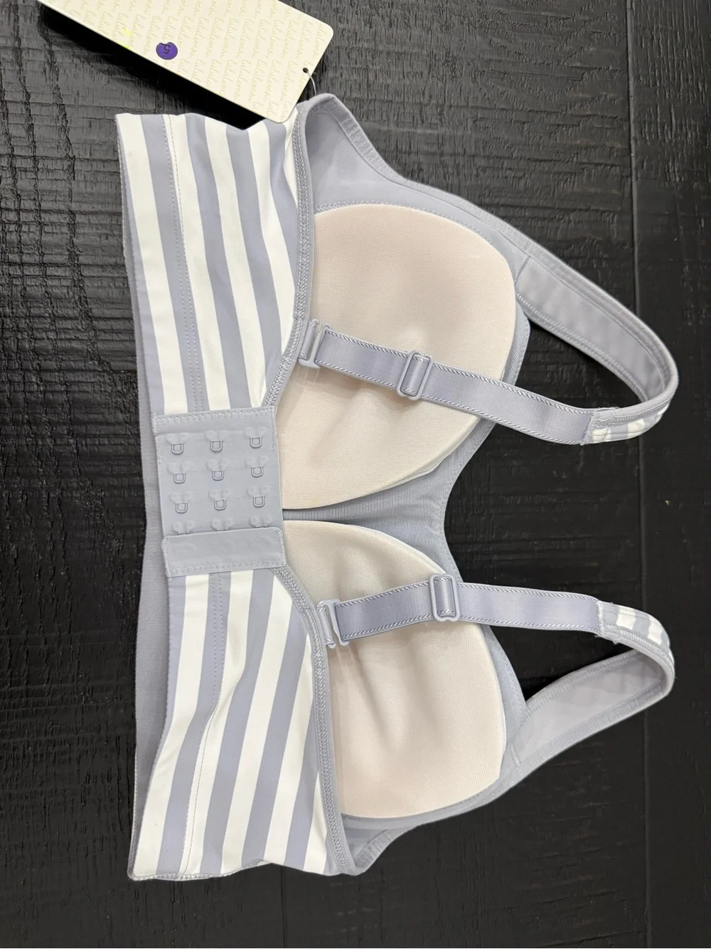 lululemon athletica Gray and White Striped Women's Supportive Sports Bra